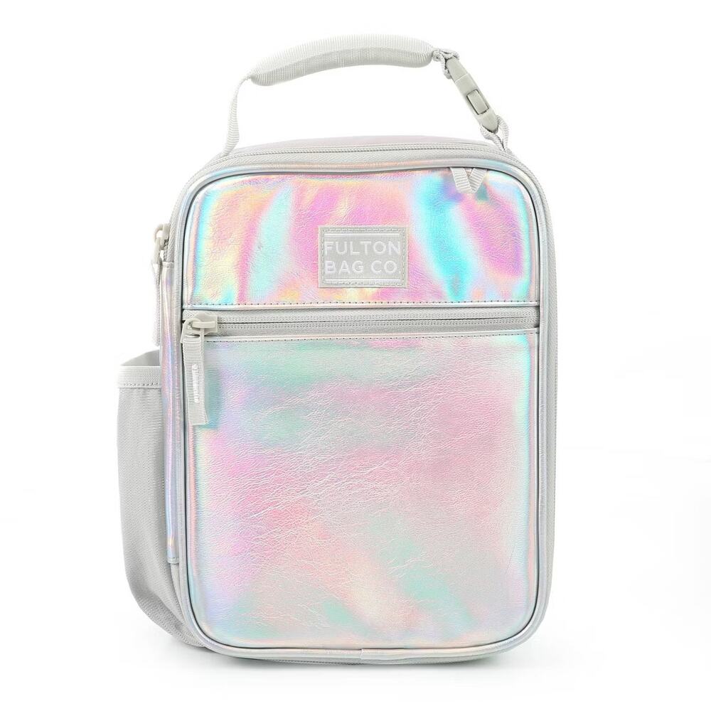 Fulton Bag Co Upright Lunch Bag Pearlescent Holographic Hard Liner NWT